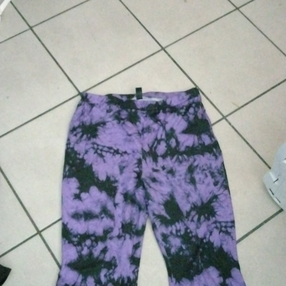 Tie dye flare leg pants